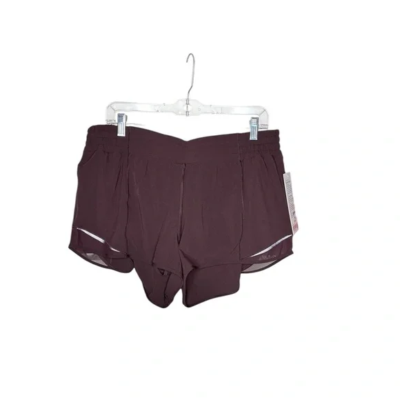 NWT Lululemon hotty hot shorts in black plum 2.5” size 14 - Picture 3 of 5